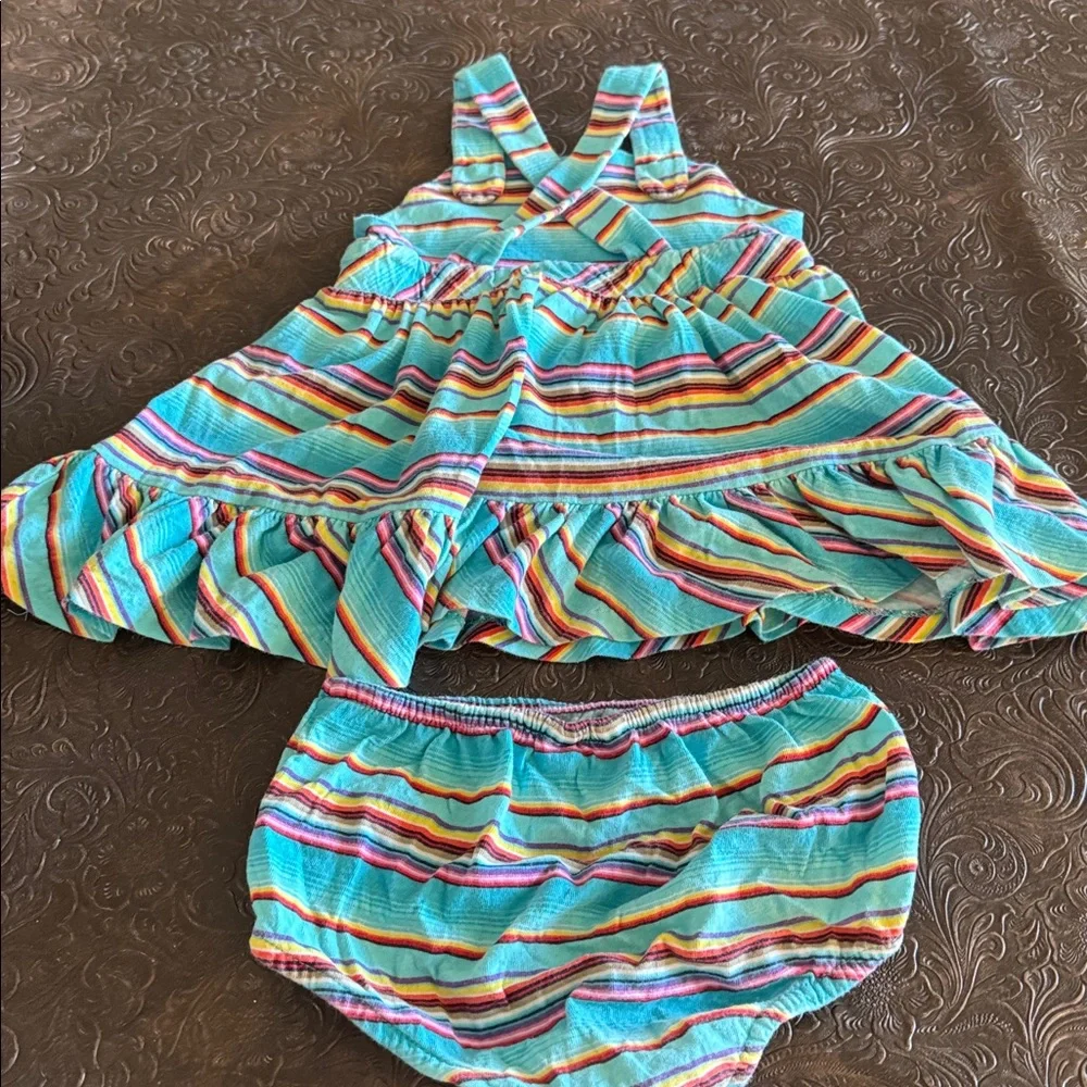 Ralph Lauren Striped Kids Diaper Cover Set